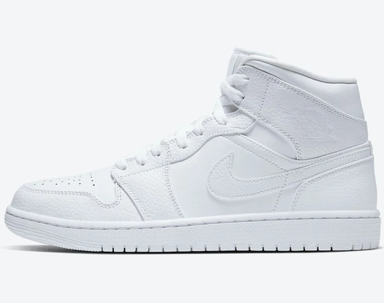کفش نایک مدل Air Jordan 1 Mid Triple White سفید ‌