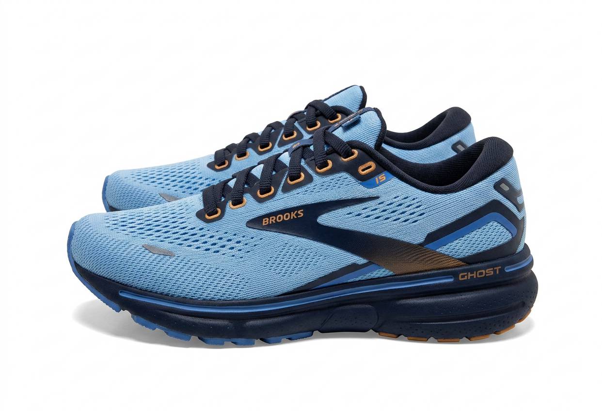 کفش ورزشی مخصوص دویدن مردانه بروکس مدل Brooks Ghost 15 رنگ آبی روشن