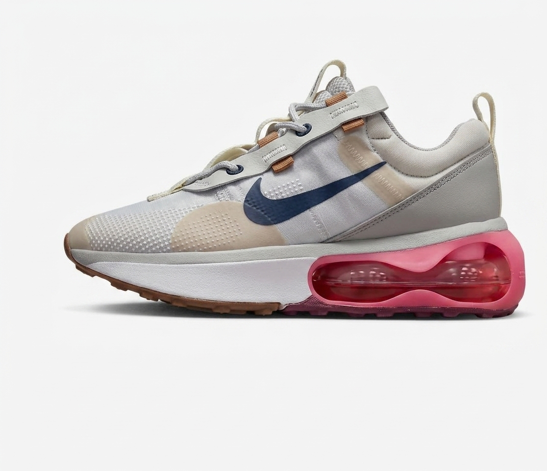 کفش پیاده‌روی و ورزشی زنانه نایکی مدل Nike Air Max Flyknit Racer (یا Air Max Bliss) رنگ کرم صورتی ‌