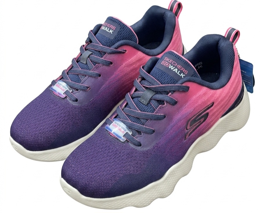 کفش پیاده‌روی زنانه اسکیچرز (Skechers) مدل GoWalk رنگ بنفش صورتی - لژدار طبی ‌