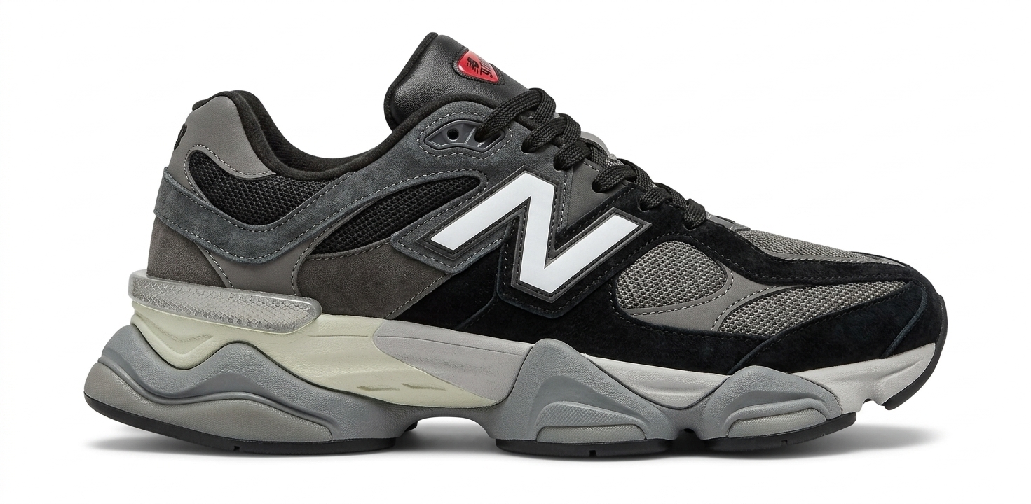 کفش اسپرت نیوبالنس (New Balance) مدل 9060 - رنگ مشکی و خاکستری (Black Grey