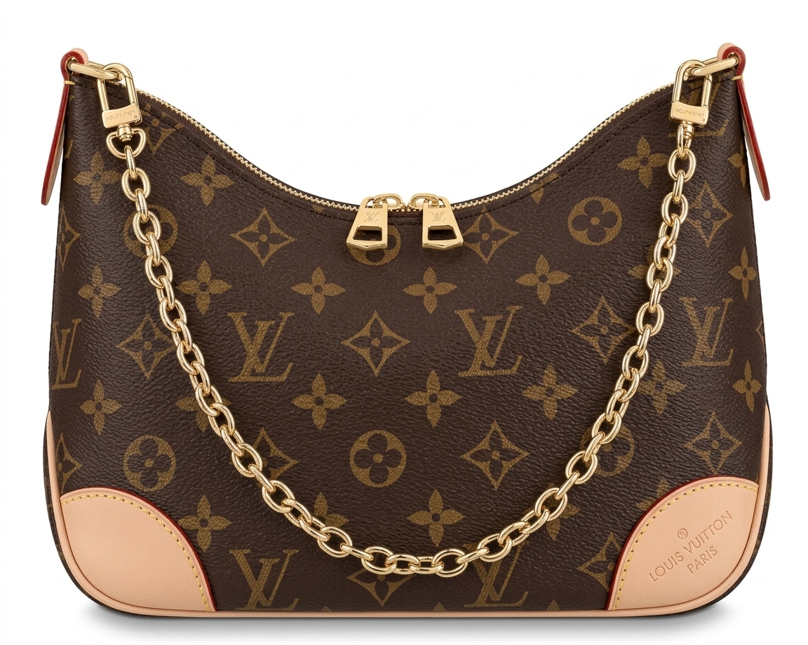 کیف دوشی لویی ویتون (Louis Vuitton) مدل بولونیا (Boulogne) طرح مونوگرام کلاسیک ‌