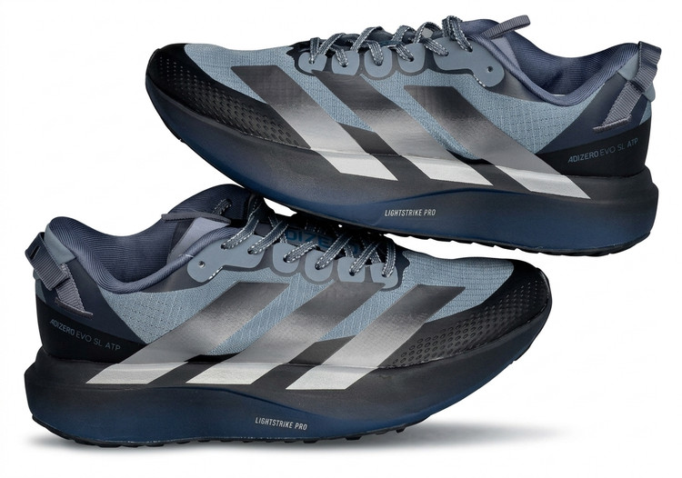 کفش دویدن مردانه آدیداس مدل Adizero Evo SL فوم لایت استرایک پرو سرمهای خاکستری