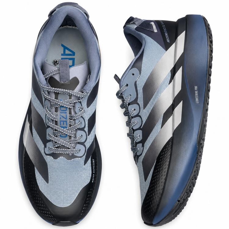 کفش دویدن مردانه آدیداس مدل Adizero Evo SL فوم لایت استرایک پرو سرمهای خاکستری