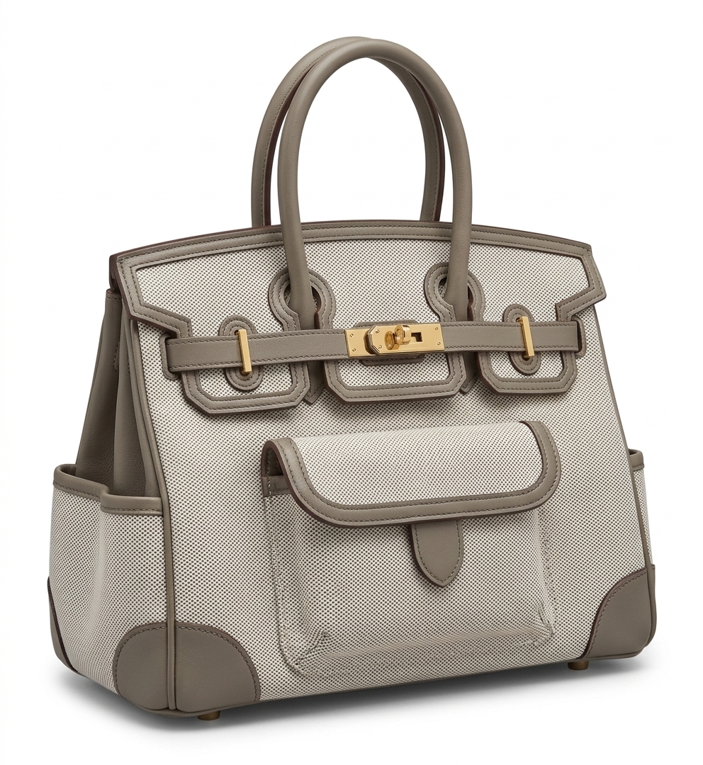 عنوان محصول: کیف هرمس کارگو بیرکین (Hermes Birkin Cargo) - ترکیب برزنت و چرم