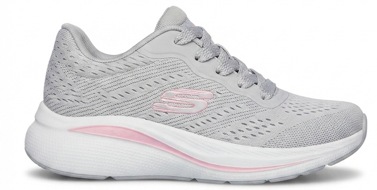 کفش پیاده روی و دویدن زنانه اسکیچرز مدل Max Cushioning رنگ طوسی روشن صورتی