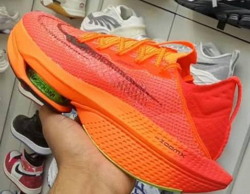 کفش دویدن تخصصی نایکی مدل Air Zoom Alphafly NEXT% 2 رویه AtomKnit نارنجی
