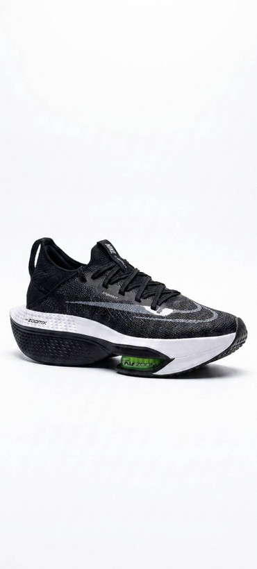 کفش دویدن تخصصی نایکی مدل Air Zoom Alphafly NEXT% 2 رویه AtomKnit مشکی سفید