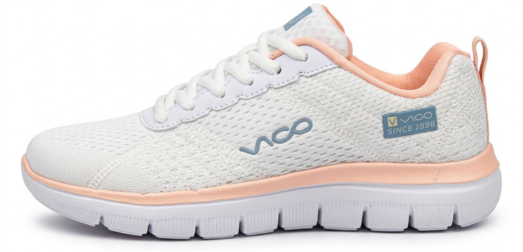 کفش پیادهروی و دویدن زنانه ویکو (VICO) مدل Light Comfort سفید هلویی