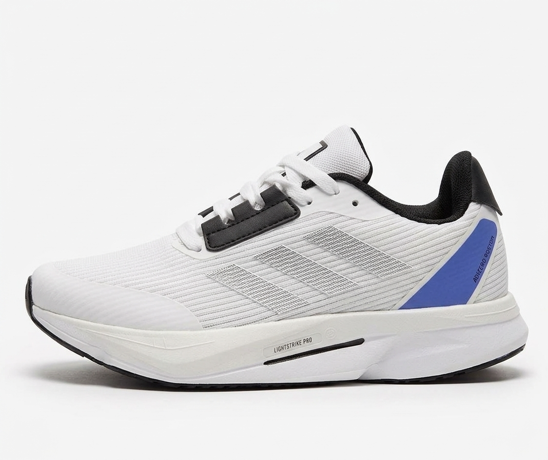 کفش مخصوص دویدن آدیداس مدل Adizero Boston 12 رنگ سفید آبی